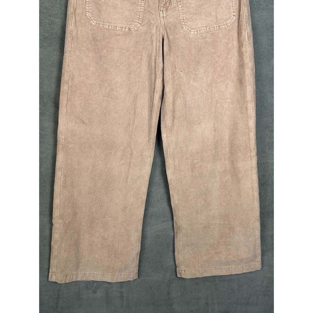 American Eagle Pants Womens 12 Long Tan Low Rise Baggy Wide Leg Skater Corduroy - Picture 3 of 13